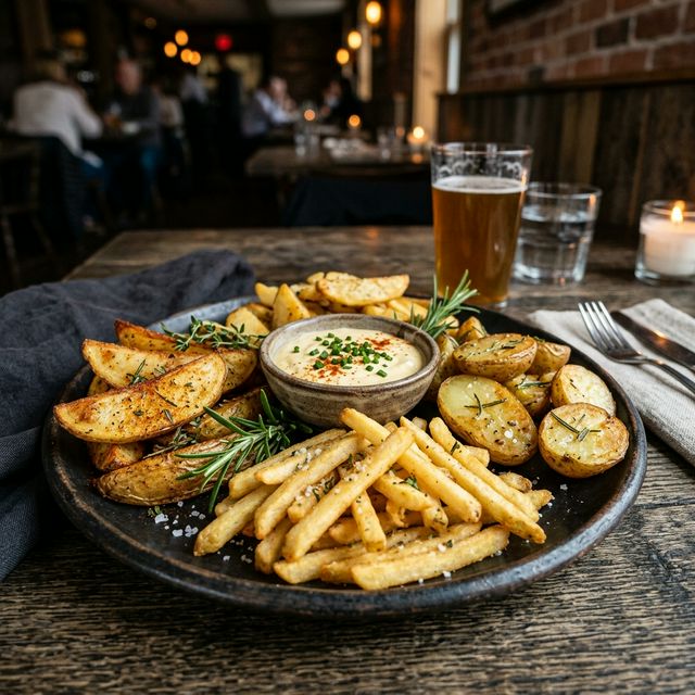 Asorti din cartofi și sos