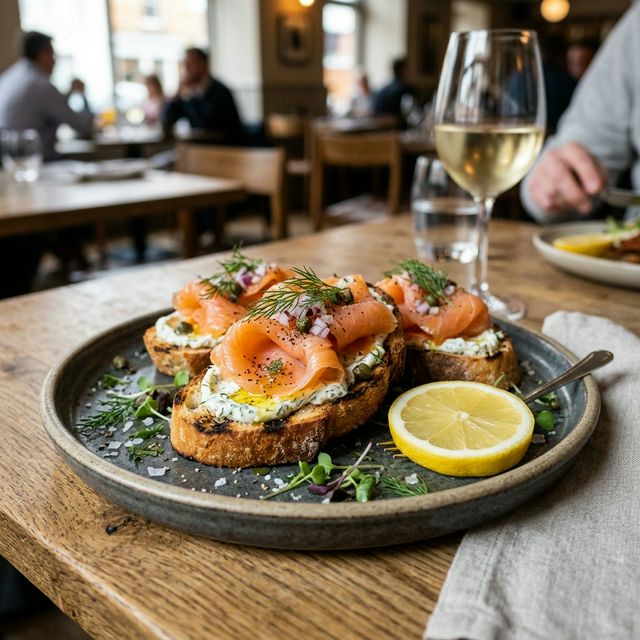 Bruschete cu somon (lămâie)